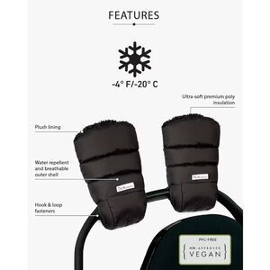 7 A.M. Enfant Black Stroller Mittens Set